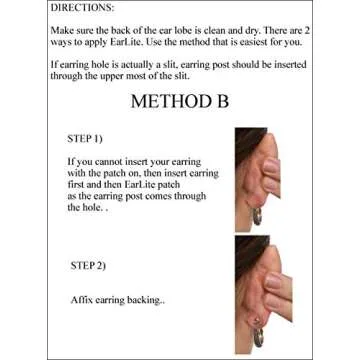 EarLite 240 (60 Ea X 4 Packs) Invisible Earring Ear Support Waterproof Patches in ZipLock Pouch - Made in USA