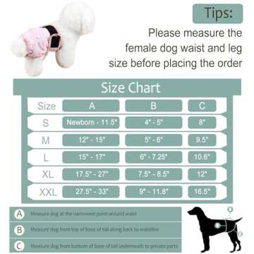 Grecle Female Dog Diapers - Premium Washable Doggie Diapers