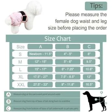 Grecle Female Dog Diapers - Premium Washable Doggie Diapers