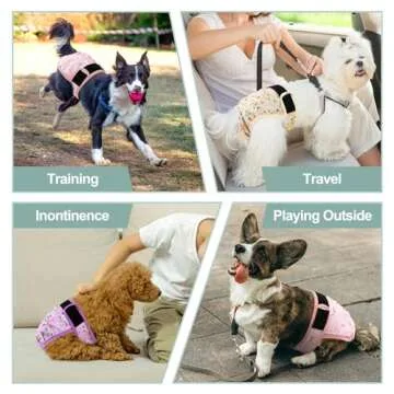 Grecle Female Dog Diapers - Premium Washable Doggie Diapers