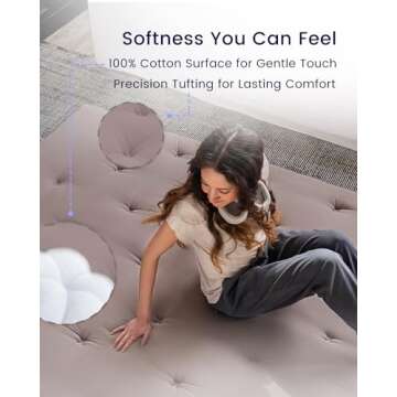 ZonLi Japanese Floor Futon Mattress - 100% Cotton Comfort