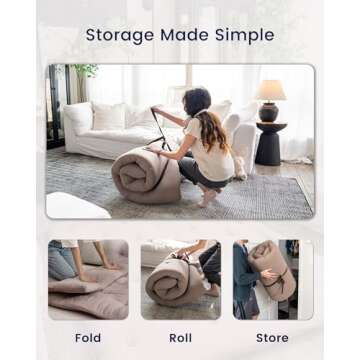 ZonLi Japanese Floor Futon Mattress - 100% Cotton Comfort