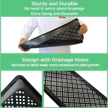 ILITING 1020 Mesh Tray for Seeds Hydroponic Growing 5 Pack