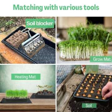 ILITING 1020 Mesh Tray for Seeds Hydroponic Growing 5 Pack