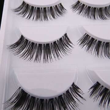 Bluelans® 5 Pairs Natural Look Fake Eye Lash False Eyelashes Extension Makeup
