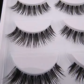 Bluelans® 5 Pairs Natural Look Fake Eye Lash False Eyelashes Extension Makeup