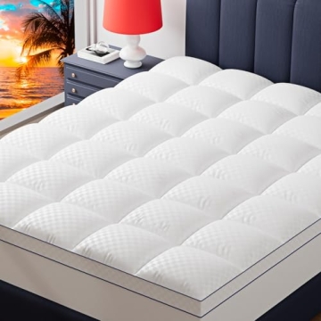 Queen Mattress Topper Pillow Top 900gsm Thick Cooling Mattress Pad Cover for Pressure Relief Plush S...