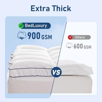 Queen Cooling Mattress Topper for Pressure Relief Comfort