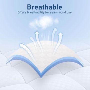 Queen Cooling Mattress Topper for Pressure Relief Comfort