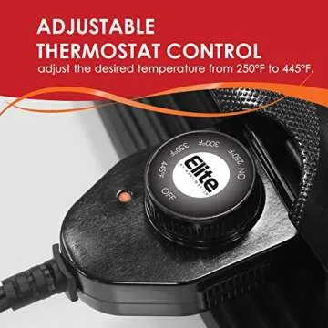 Elite Gourmet EGL-3450 Smokeless Indoor Electric BBQ Grill Dishwasher Safe, Nonstick, Adjustable Temperature, Fast Heat Up, Low-Fat Meals Easy to Clean Design, Black