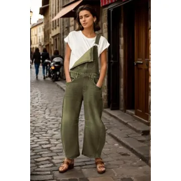 Women's Denim Overalls Adjustable Straps Comfortable Fit