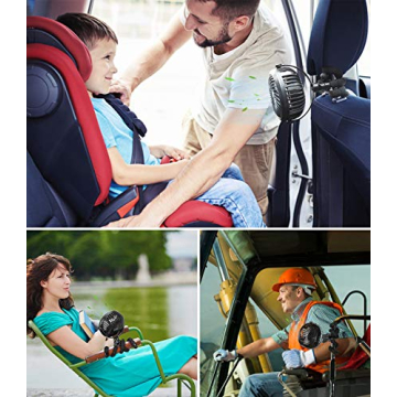 TDONE Stroller Fan - USB Mini Portable Fan with LED