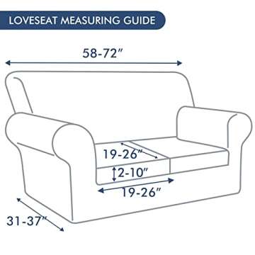 hyha Couch Cover, Loveseat Covers, Floral Pattern, Stretch, Printed, 3 Pieces, Sofa Slipcovers, for 2 Separate Cushion Couch Sofa, Washable Furniture Protector for Dogs(Loveseat, Vintage Pattern)