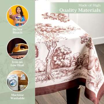 Maison d' Hermine Cotton Tablecloth - Elegant Dining Essential