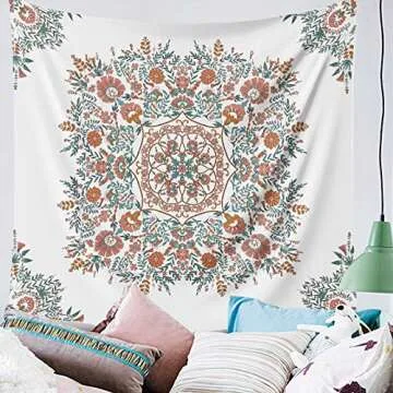 Bohemian Flower Mandala Tapestry Wall Hanging Decor
