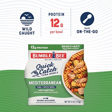 Bumble Bee Quick Catch Mediterranean Pasta - 12g Protein & No Artificial Flavors