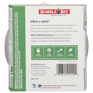Bumble Bee Quick Catch Mediterranean Pasta - 12g Protein & No Artificial Flavors
