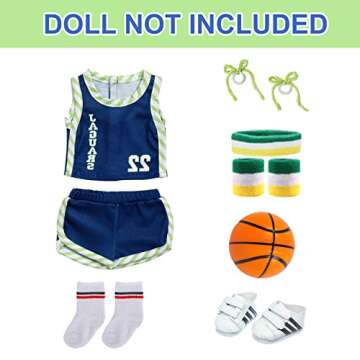 18 Inch Doll Clothes - Basketball Sports Set with Accessories