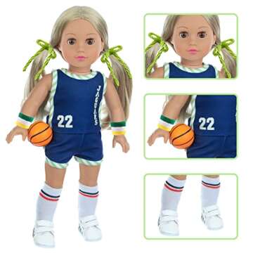 18 Inch Doll Basketball Clothes Sports Set with Accessories