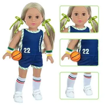 18 Inch Doll Basketball Clothes Sports Set with Accessories