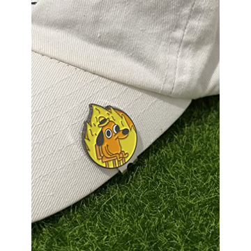 Funny Golf Ball Marker with Magnetic Clip - This is Fine