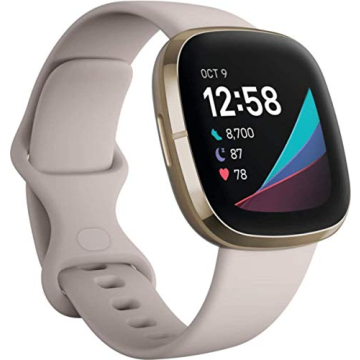 Fitbit Sense Smartwatch GPS Heart Rate ECG White Gold