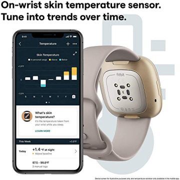 Fitbit Sense Smartwatch GPS Heart Rate ECG White Gold
