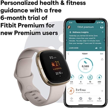 Fitbit Sense Smartwatch GPS Heart Rate ECG White Gold