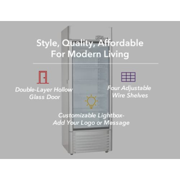 PremiumLevella 9.0 cu ft Beverage Display Refrigerator