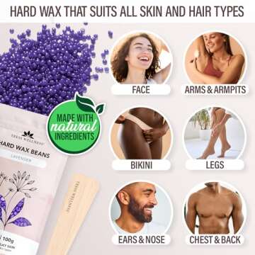 Tress Wellness Waxing Kit for Brazilian Wax - Easy to Use - For Sensitive Skin - Digital Display, Fl...