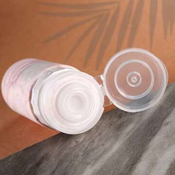 Gemice Travel Bottles for Toiletries Tsa Approved Travel Size 3oz Containers BPA Free Leak Proof Travel Tubs Refillable Liquid Travel Accessories for Cometic Shampoo and Lotion Soap (4 Pack)