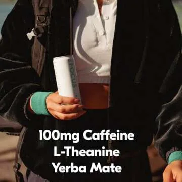 Tru Focus Seltzer, Apple Kiwi Flavored Sparkling Water Made with Real Fruit Juice - Nootropic Drink plus Yerba Mate Extract - Natural Caffeine, Kosher, GF, No Added Sugar Beverages, 12oz (Pack of 24)