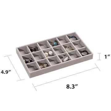 Elegant Frebeauty Stackable Jewelry Organizer Tray
