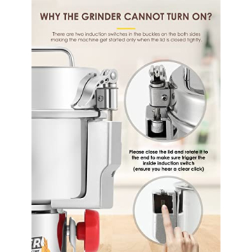 CGOLDENWALL 300g Electric Grain Grinder for Fast Grinding