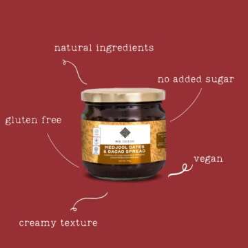 Med Cuisine Date Paste with Cacao - Rich Natural Sweetener, Vegan, No Preservatives