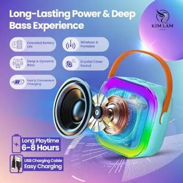 KimLamPro Mini Karaoke Machine for Kids - 2 Microphones and Lights