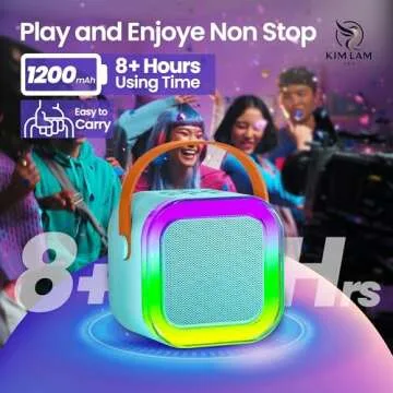 KimLamPro Mini Karaoke Machine for Kids - 2 Microphones and Lights