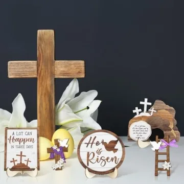 Mifoci 16 Pcs Easter Tiered Tray Decor for Festive Celebrations