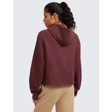 Cozy CRZ YOGA Women's Fleece Lined Half Zip Hoodie