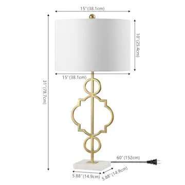 Stylish JONATHAN Y Table Lamp with Marble Base Included