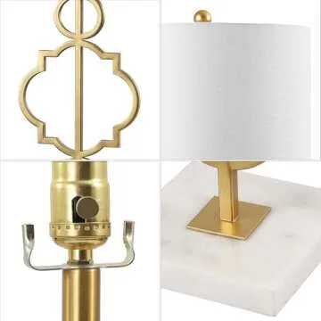 Stylish JONATHAN Y Table Lamp with Marble Base Included