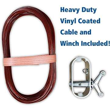 Winter Block Winter Pool Cover for Above Ground Pools, 12’ Ft., Round Winter Aboveground Pool Cover, 8-Year Warranty, Includes Winch and Cable, Superior Strength & Durability, UV Protected