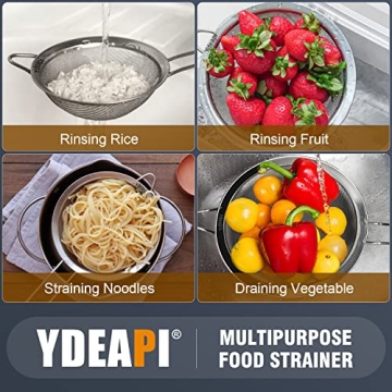 Ydeapi 9inch Fine Mesh Strainer for Kitchen Use