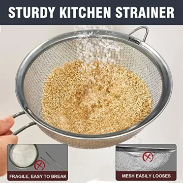 Ydeapi 9inch Fine Mesh Strainer for Kitchen Use