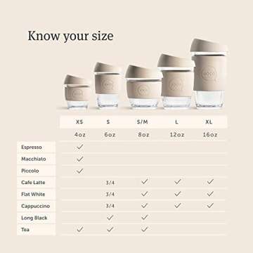 JOCO Cup 16oz - Eco-innovative Borosilicate Glass Reusable Classic Cup - (Sandstone)