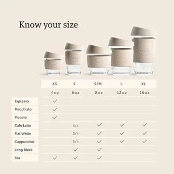 JOCO Cup 16oz - Eco-innovative Borosilicate Glass Reusable Classic Cup - (Sandstone)