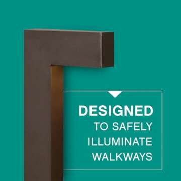 Hinkley Atlantis 1518BZ-LL Large LED Low Voltage Landscape Pathway Light - 12v, Dimmable, Aluminum, Etched Glass Lens, Safe for Wet Conditions, Wiring Kit & Ground Spike Included - Bronze Finish