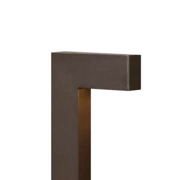 Hinkley Atlantis 1518BZ-LL Large LED Low Voltage Landscape Pathway Light - 12v, Dimmable, Aluminum, Etched Glass Lens, Safe for Wet Conditions, Wiring Kit & Ground Spike Included - Bronze Finish