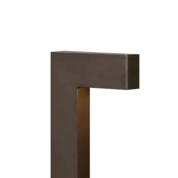 Hinkley Atlantis 1518BZ-LL Large LED Low Voltage Landscape Pathway Light - 12v, Dimmable, Aluminum, Etched Glass Lens, Safe for Wet Conditions, Wiring Kit & Ground Spike Included - Bronze Finish