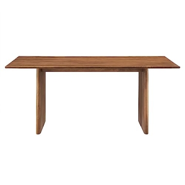 Modway Amistad 72" Solid Wood Dining Table in Walnut